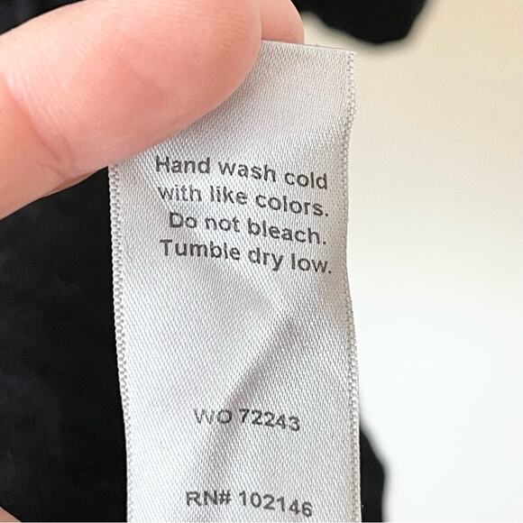 Michael Stars Muslin Long Sleeve Shirt Dress Midi Women’s size XS Black - Picture 11 of 12